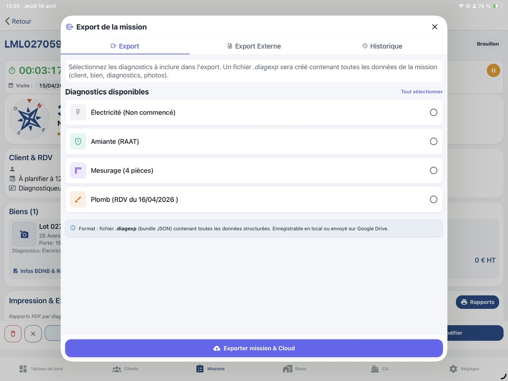 Capture d'écran DiagMobile iPad #5