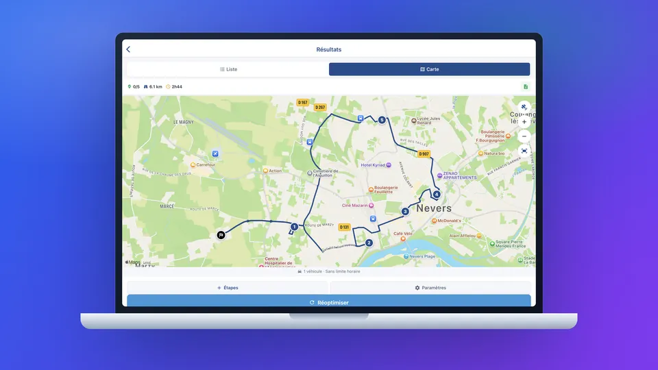 Ordinateur — optimisation de tournée