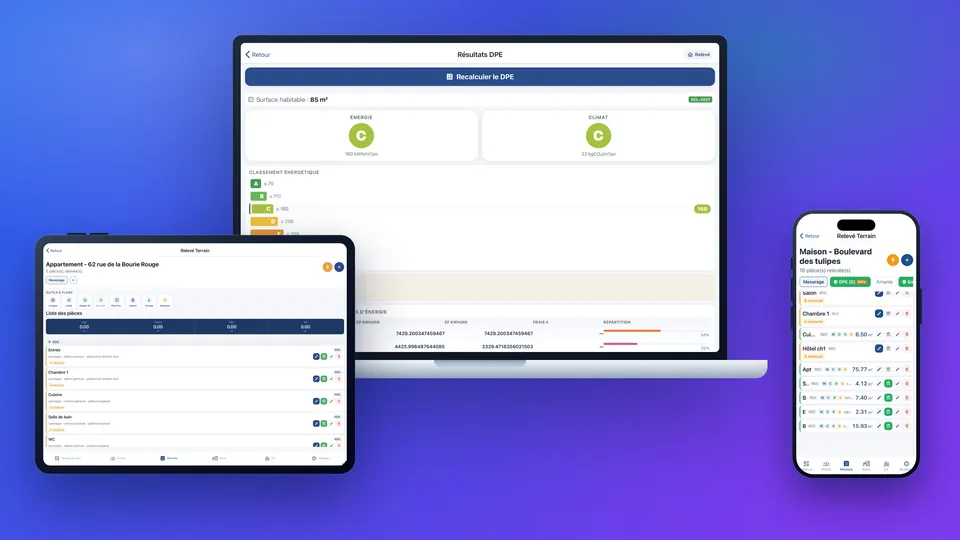 DiagMobile sur ordinateur portable, tablette et smartphone