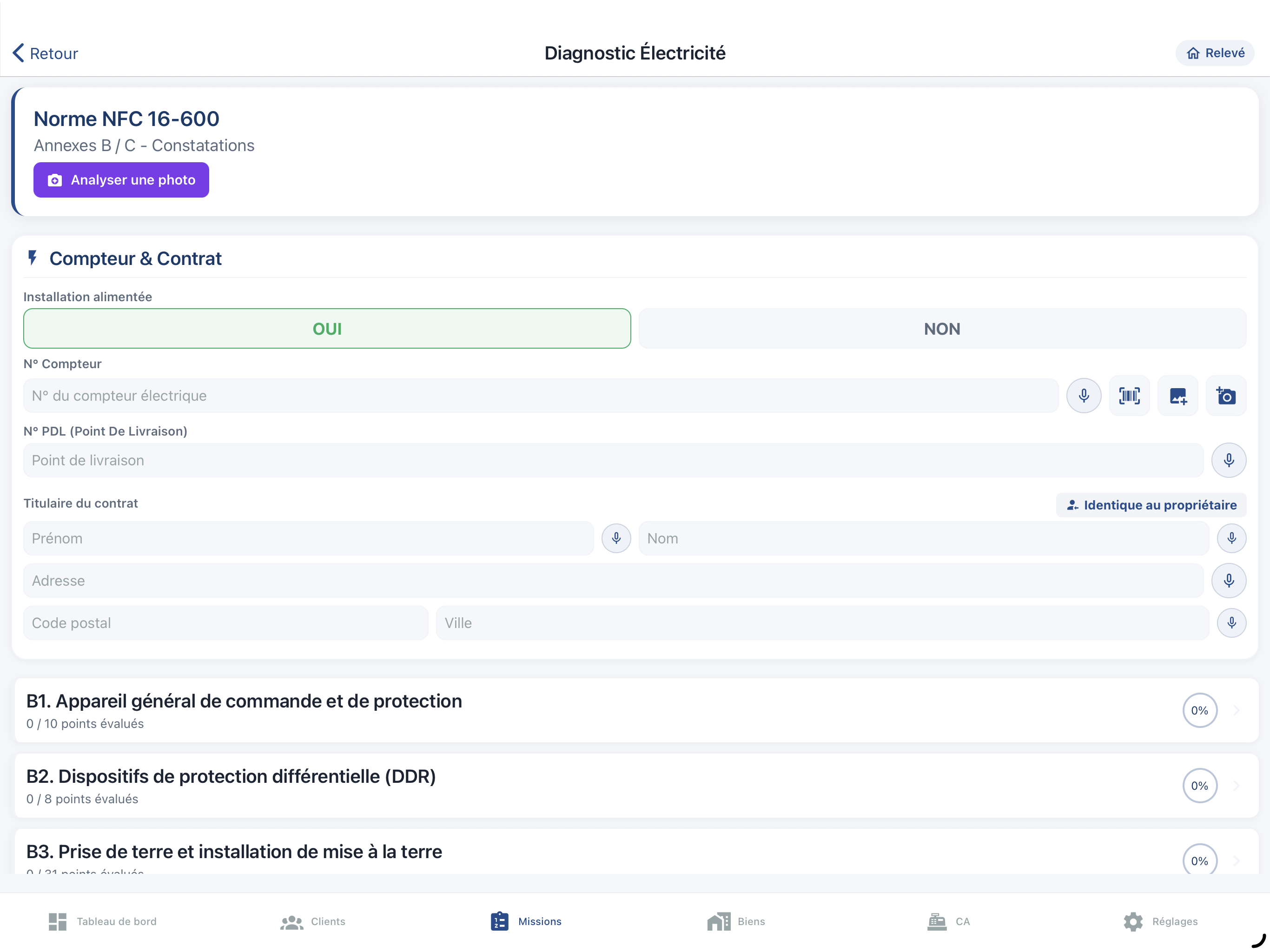 Les 11 domaines B1-B11 du diagnostic électrique